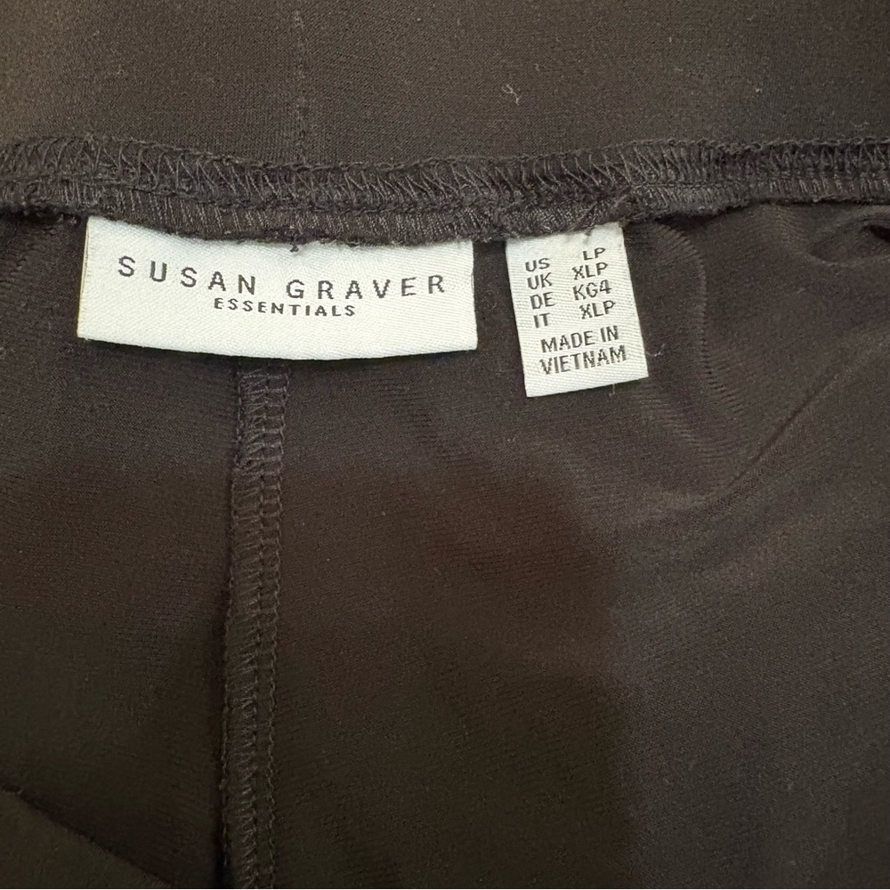 Susan Graver Essential Casual Lightweight Black Pants Sz.LP - Picture 2 of 5